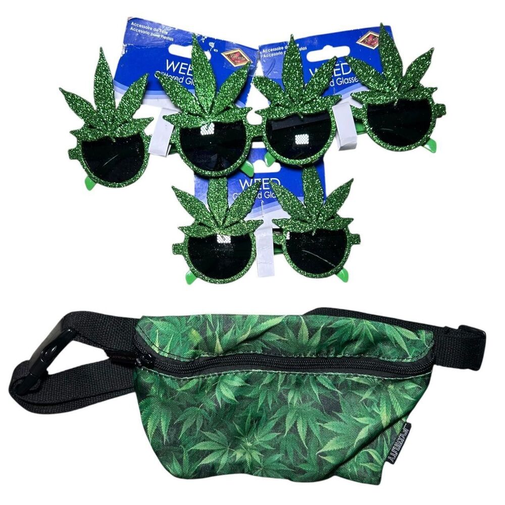 Women's Green and Black Sunglasses